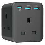 Powerology 3-Outlet Wall Socket with Fast Charging USB durable
