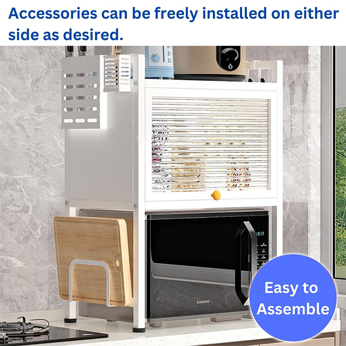 Microwave oven rack heavy-duty microwave oven stand for organized cooking by Homesouq Qatar