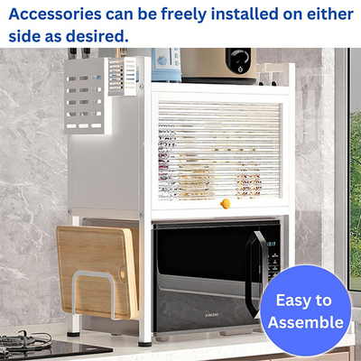 Microwave oven rack heavy-duty microwave oven stand for organized cooking by Homesouq Qatar