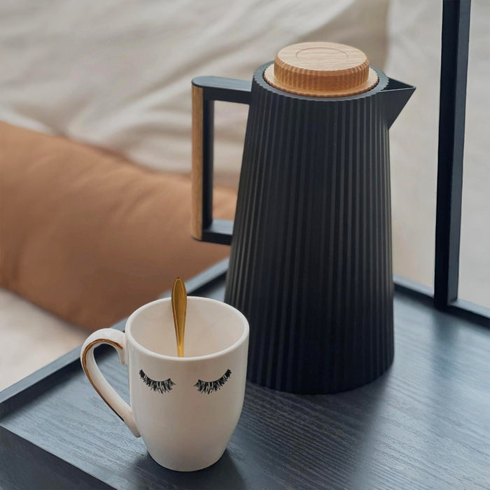 Premium 1 Liter Insulated Plastic Flask – Keep Your Drinks Hot Or Cold for Hours Easy to Clean