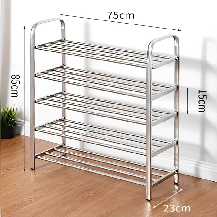 5 Layer Stainless Steel Shoe Rack Stand Cabinet Homesouq Home Souq