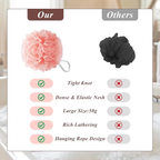 comparison chart showing quality bath sponge vs regular sponge highlighting dense mesh and strong knot Qatar