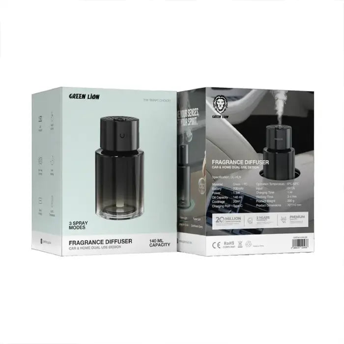 Car accessories diffuser packaging showing product design and branding in  car accessories Homesouq Qatar