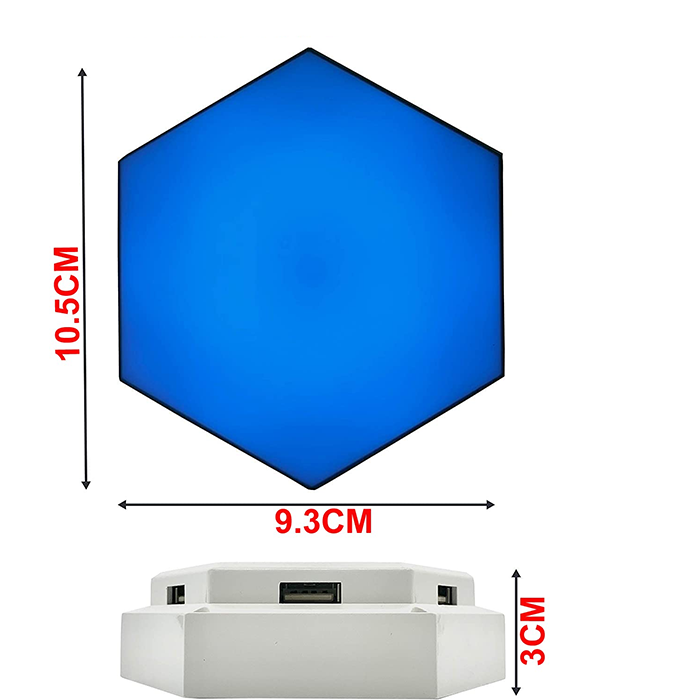 Remote Hexagon LED Wall Light 3 Set with modular hexagon panels, remote control color-changing ambient wall lighting Qatar