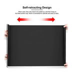 Retractable Car Sun Shades - UV Protection Roller Blinds for Car Windows, Privacy Curtain, and Heat Shield self retracting design