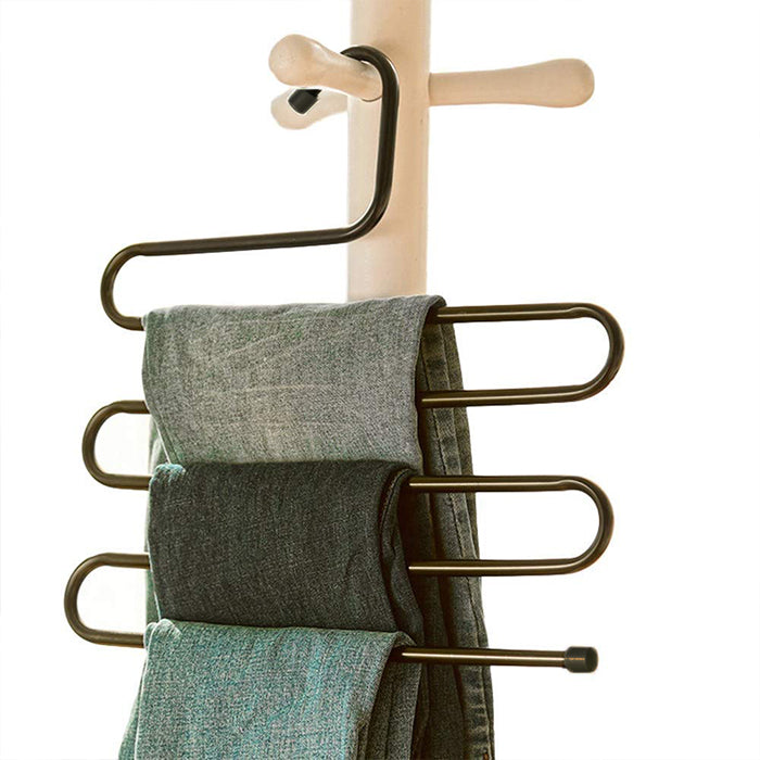 S-Shape 5 Layers Magic Hanger for Wardrobe, Sarees, Pants, Scarfs Other Clothes durable