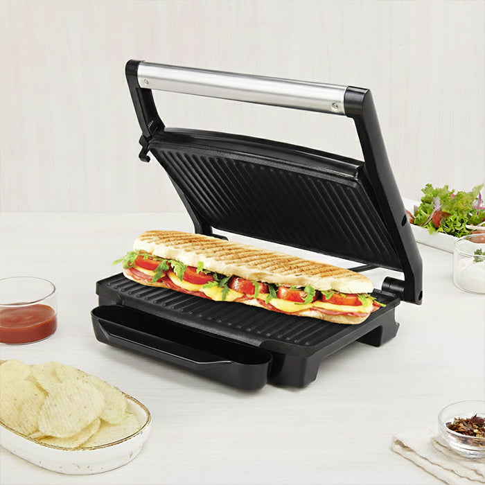 Sandwich maker with nonstick plates for quick toasted snacks, compact sandwich grill Non stick by Homesouq Qatar