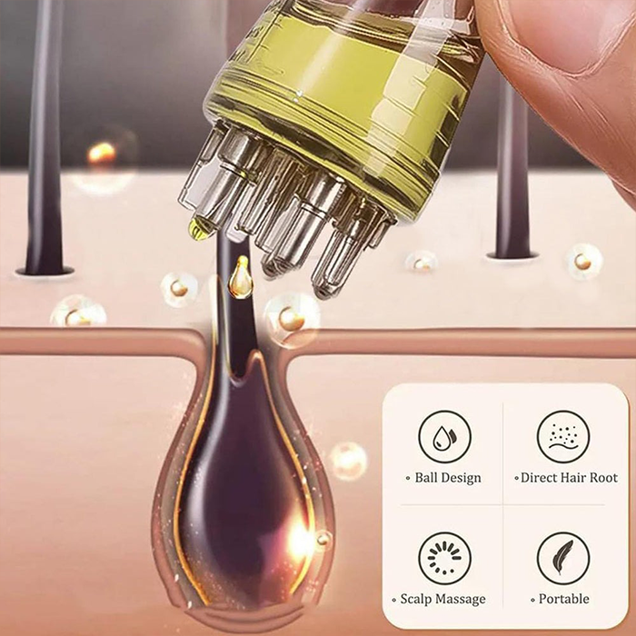 Scalp Applicator Comb, Hair Oil Applicator, Scalp Massager for Hair Growth Ball design