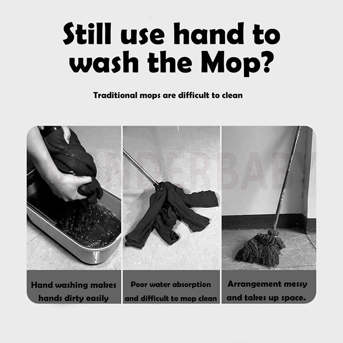 Self Wringing Twist Floor Cleaning Mop, Retractable Self Squeezing Household Mop Stick traditional