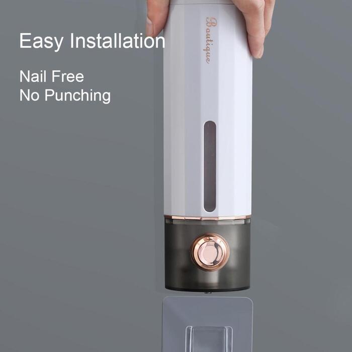 Shampoo Dispenser, Wall Mounted, Large Capacity Soap Dispenser, Dishwashing Dispenser nail free installing