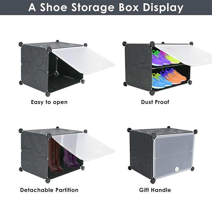 Dustproof Multi Layer Shoe Rack Cabinet with Doors Homesouq Home Souq