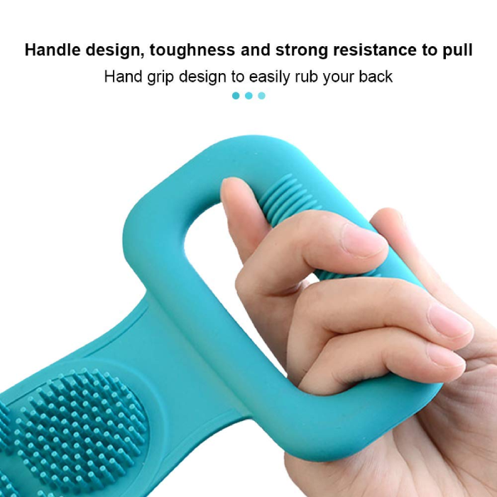Silicone Bath Body Brush, Exfoliating Lengthen Silicone Body Back Scrubber strong resistance