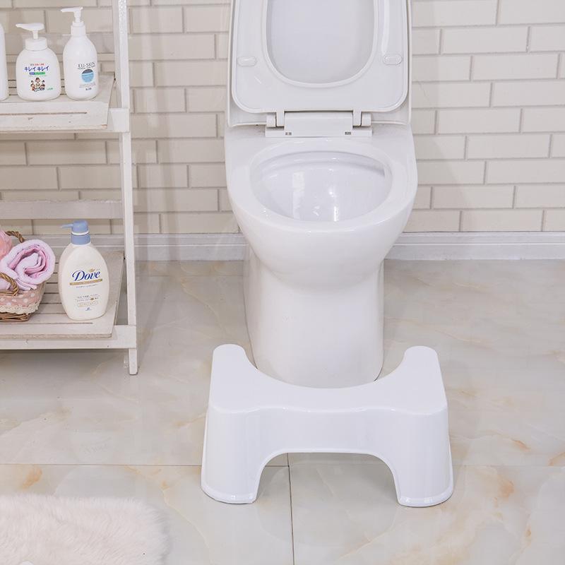 Stool for Western Toilet - Comfortable Non-Slip Squatting Toilet Bathroom Seat Foot Rest Stool