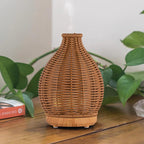 Small Humidifier Diffuser Natural Rattan Essential Oil Diffuser For Aromatherapy  Automatic Shut-Off