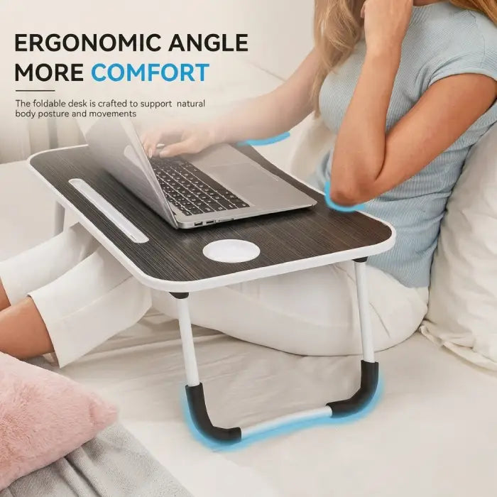 Folding laptop tray used for ergonomic posture and comfortable laptop usage Homesouq Qatar