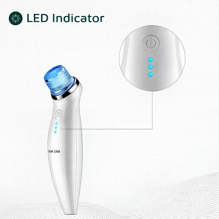 LED indicator display on suction blackhead remover showing power levels and operation status in Homesouq Qatar