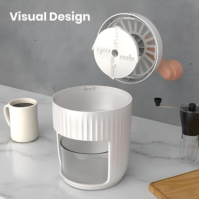 Internal structure of manual ice grinder showing blade system and airflow design Qatar