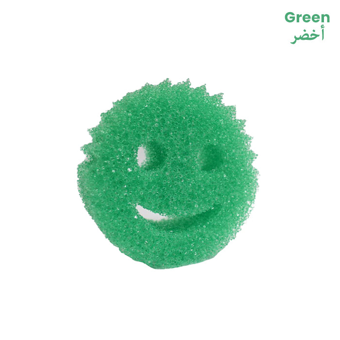 Smiley Face Kitchen Scrubber, Soft Deep Cleaning Wipe,3 Pcs Dish Washing Sponge For Kitchen green