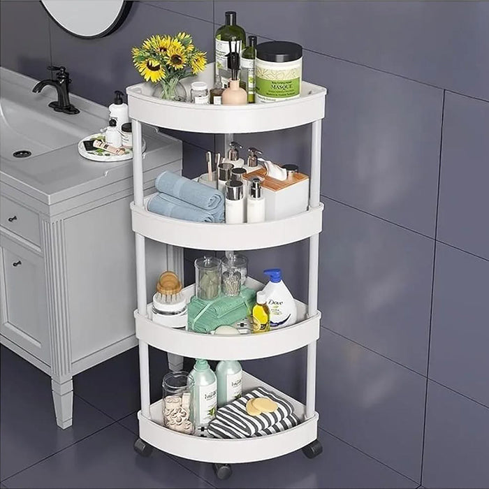 close-up of multi-direction caster wheels on kitchen storage rack for flexible movement Qatar