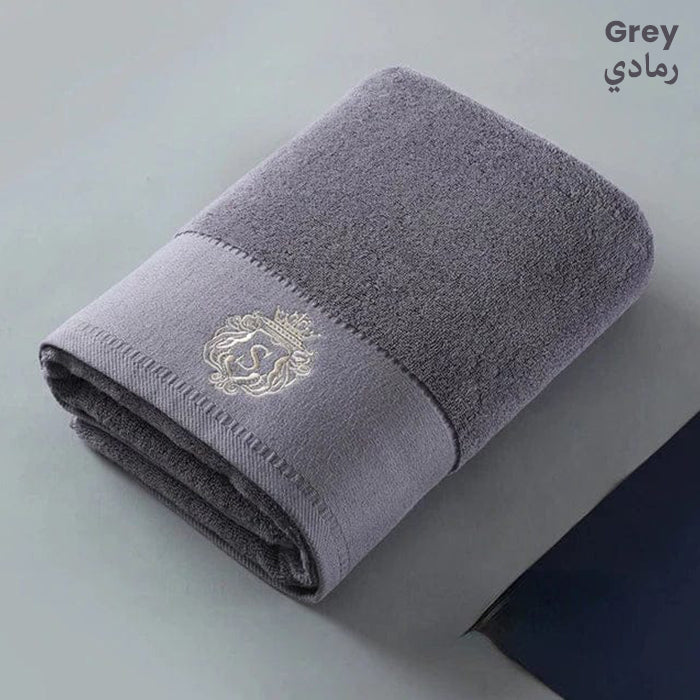 Soft, Absorbent Cotton Towel - Bath, Hand, and Face Towels grey