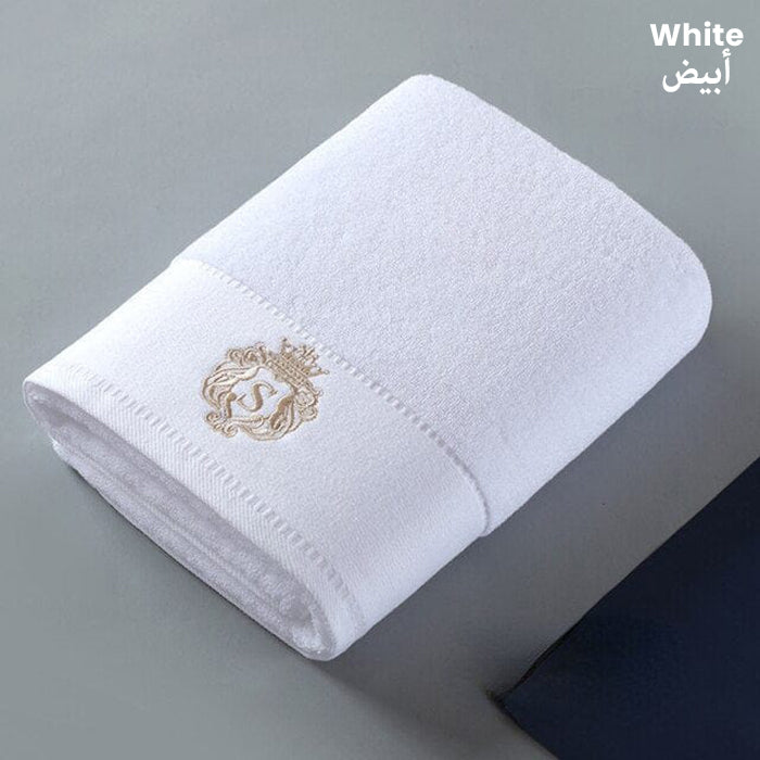 Soft, Absorbent Cotton Towel - Bath, Hand, and Face Towels white