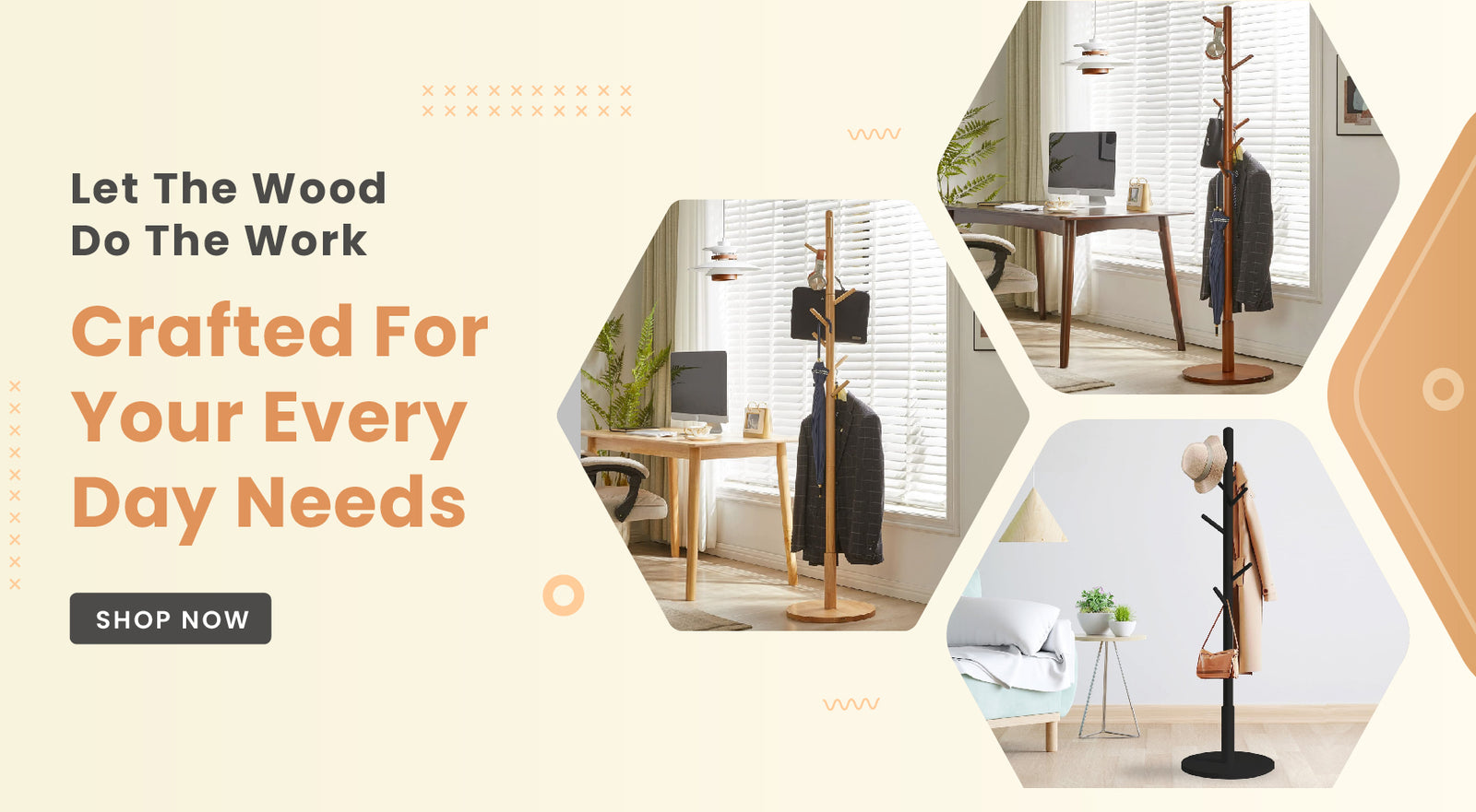 Modern cloth hanger stand with durable hanger stand design for coats and clothes by Homesouq Qatar