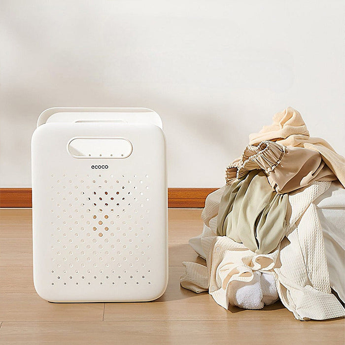 Space-saving laundry basket for bedroom, small wall mounted laundry holder by Homesouq Qatar