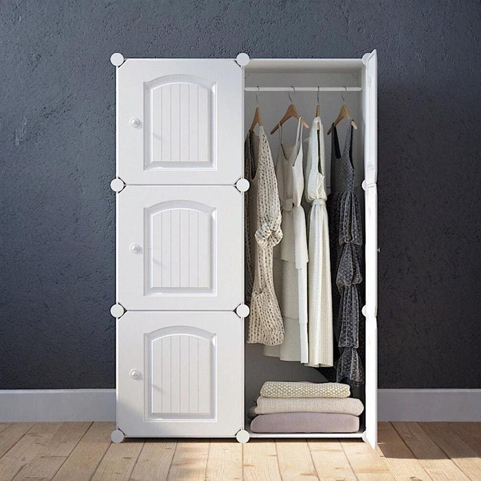 Closet organizer for wardrobe closet storage with neat organizer layout, ideal for home use by Homesouq Qatar