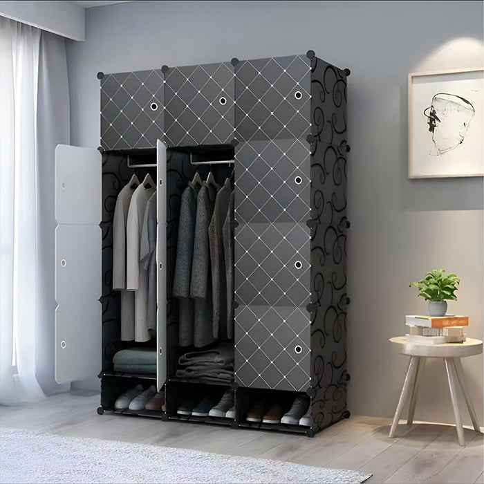 Clothes wardrobe organizer with compact design for improved wardrobe storage, ideal storage organizer Homesouq Qatar