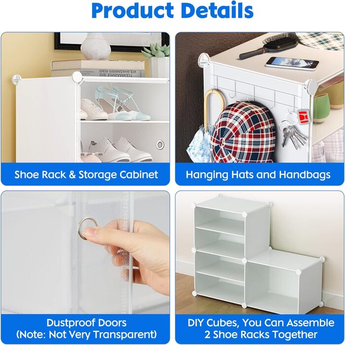 Space-saving shoe rack and minimalist shoe cabinet Qatar collection from Homesouq Qatar