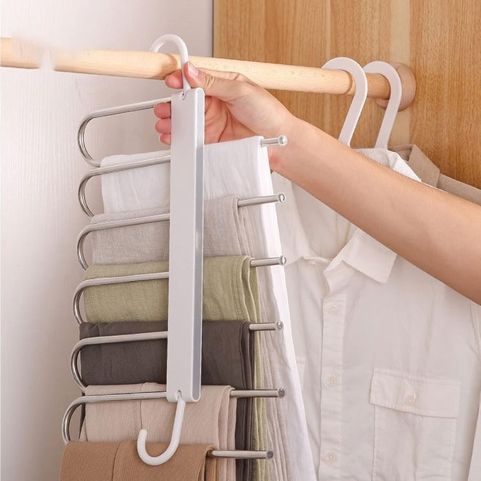 Space Saving Wardrobe Hanger, Clothes Hangers Folding Pant Hanger durable