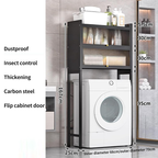 Laundry shelf rack for Washing Machine storage with sturdy design for organized laundry storage items Qatar
