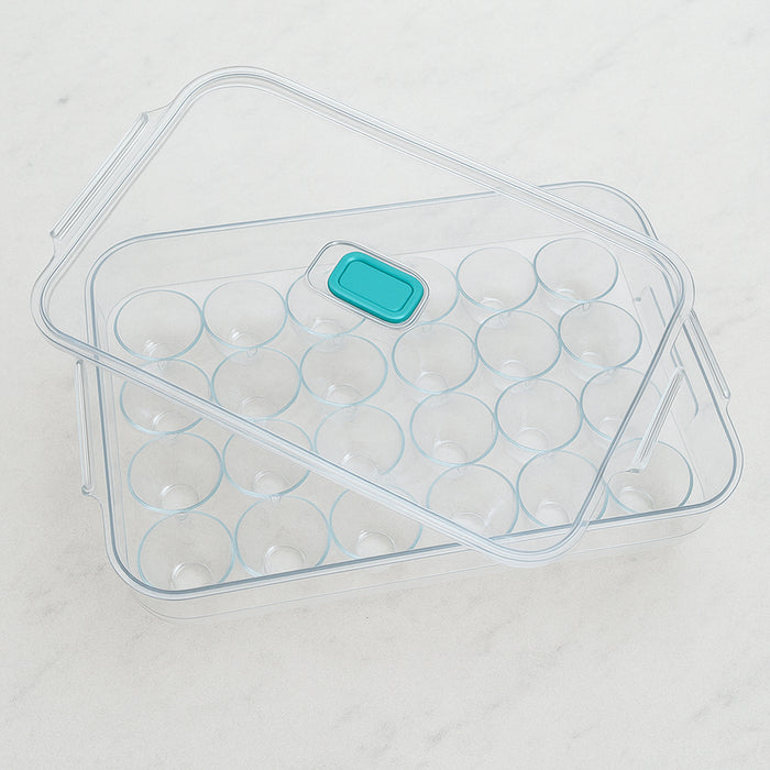Spacious Transparent Egg Holder with Protective Lid Keep Eggs Fresh Durable