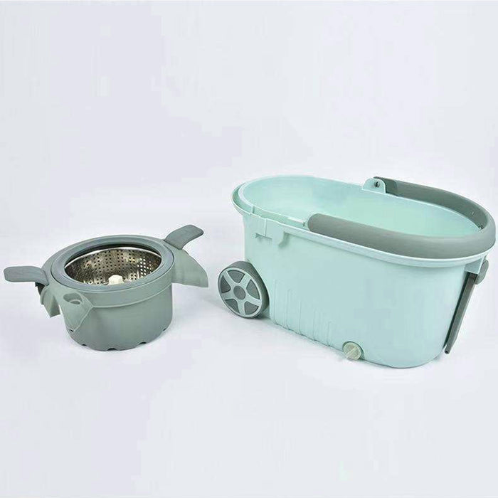 Spin Mop Bucket Set | Stainless Steel Basket Home Cleaner| Microfiber Absorbent Mop Heads High quality
