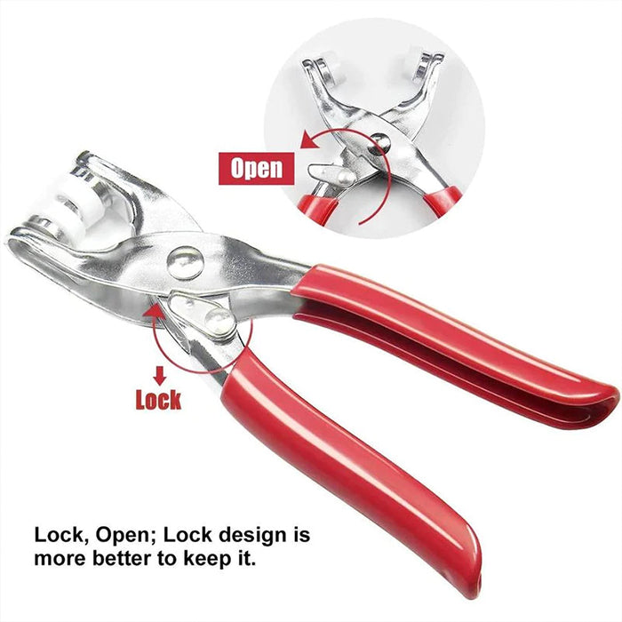 One Press Quick Button Fitter Plier, Stainless Steel Thickened Snap Button Fixer locking