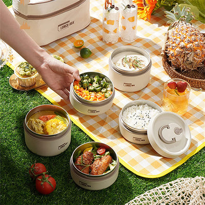 Stainless Steel Thermal Vacuum Insulated Lunch Box Set