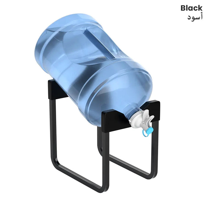 Detachable Cap Portable Stainless Steel Water Bottle Dispenser Stand For Indoor Outdoor black