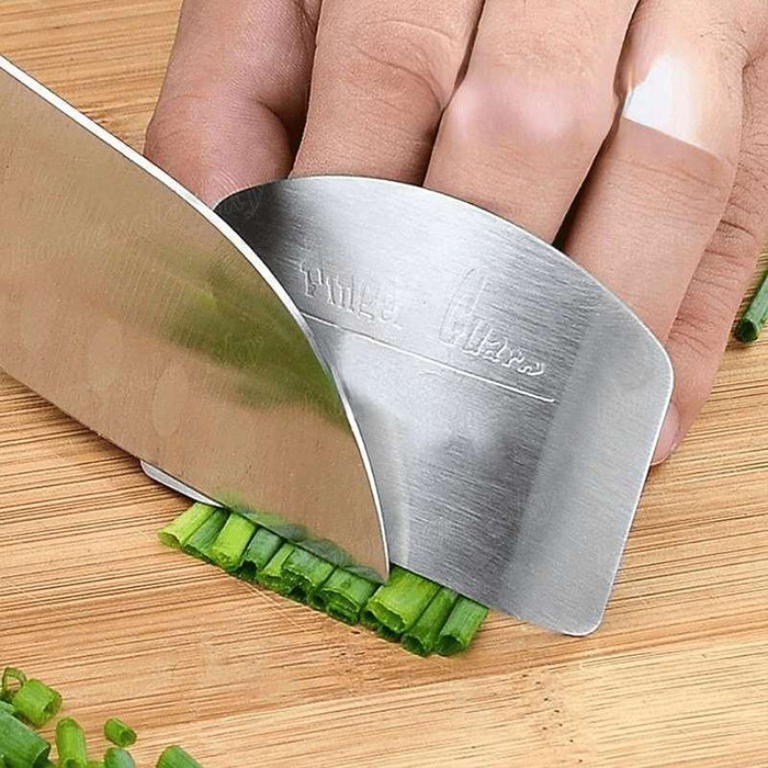 Stainless Steel Finger Cutting Protector Hand Guard, Finger Protector Safe Chopping Hand Guard.