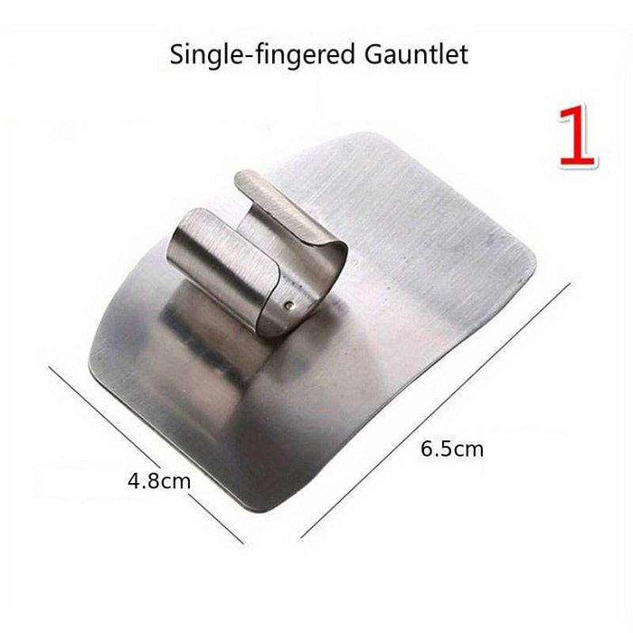 Stainless Steel Finger Cutting Protector Hand Guard, Finger Protector Safe Chopping Hand Guard. dimension