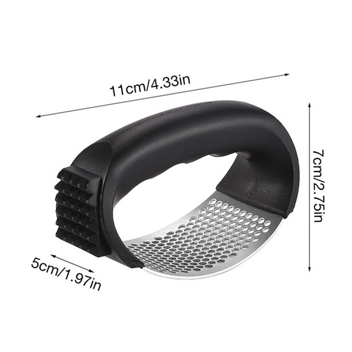 Stainless steel Garlic Press and garlic mincer with ergonomic handle for easy crushing and mincing of fresh garlic cloves Qatar