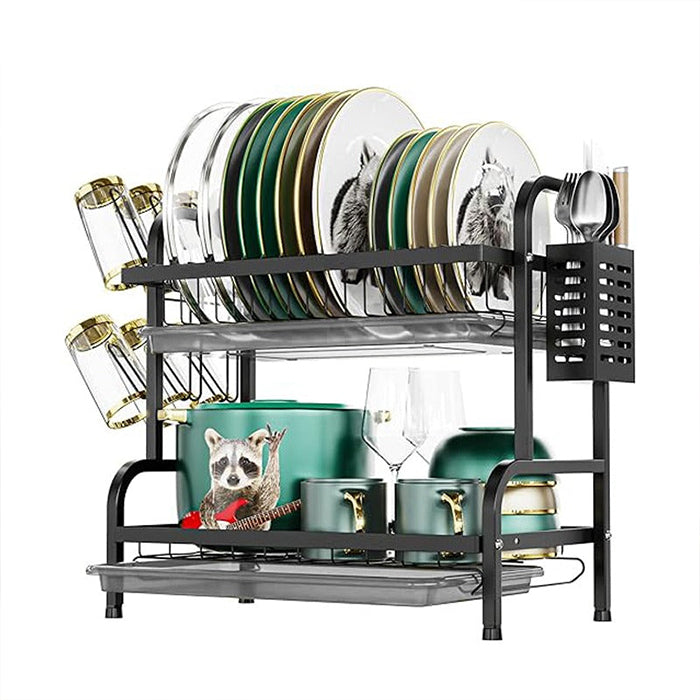 Stainless Steel Kitchen Dish Drying Rack with Drain Tray Homesouq Home Souq