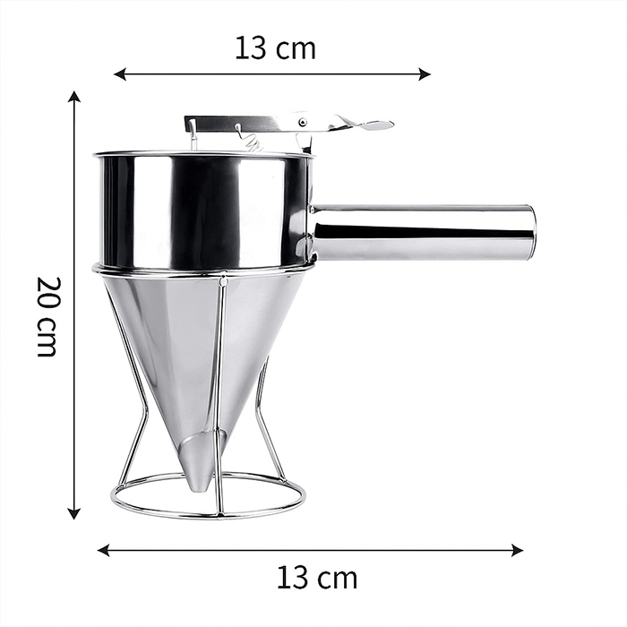Pancake batter dispenser with easy grip handle for precise pouring, ideal batter dispenser for kitchen use Qatar