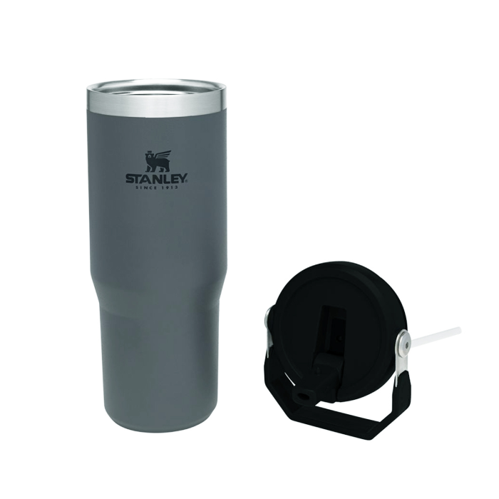Stanley IceFlow Flip Straw Tumbler with Handle 30 oz | Twist On Lid and Flip Up Straw Stainless Steel