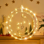 Star Moon Ramadan Window Lights- Eid Ramadan Decoration Lights for Indoor Outdoor