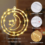 Star Moon Ramadan Window Lights- Eid Ramadan Decoration Lights for Indoor Outdoor high brightness