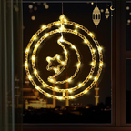 Star Moon Ramadan Window Lights- Eid Ramadan Decoration Lights for Indoor Outdoor plastic