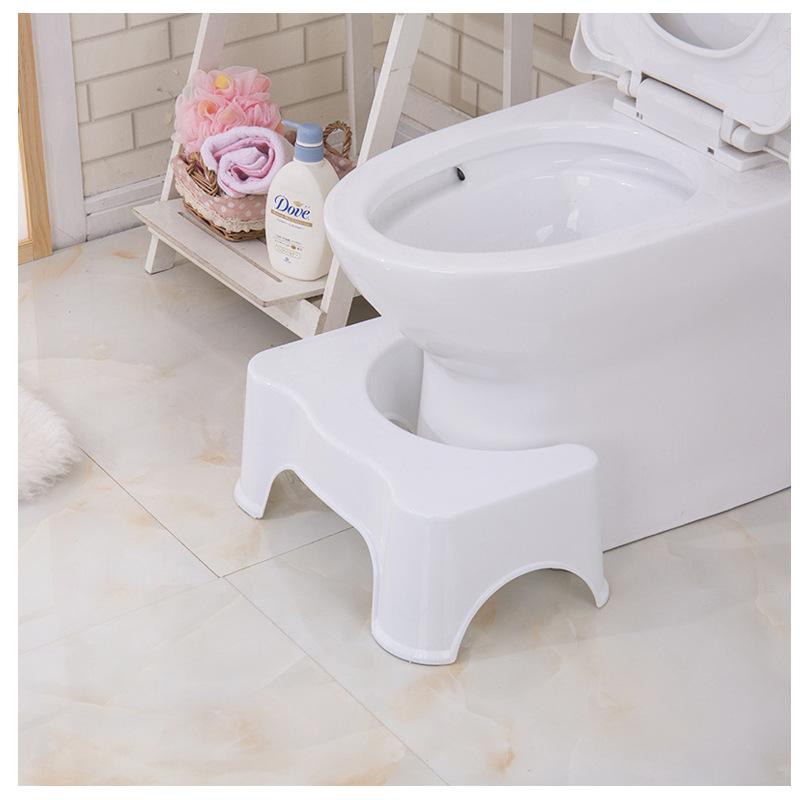 Stool for Western Toilet - Comfortable Non-Slip Squatting Toilet Bathroom Seat Foot Rest Stool