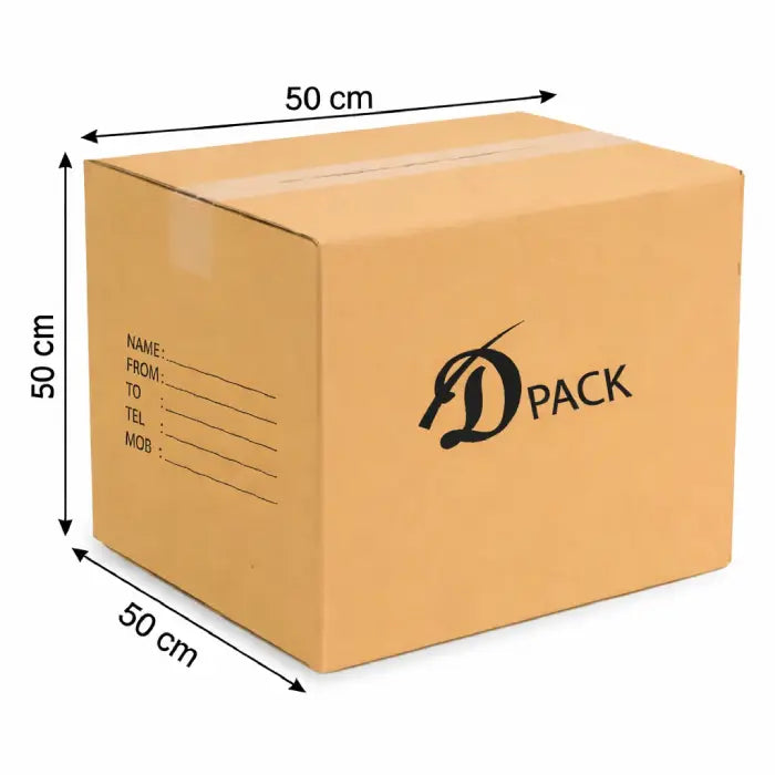 Strong 50x50x50 cm carton box perfect for shipping and storage needs in Homesouq Qatar