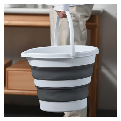 Portable bucket carried by handle showing sturdy design for outdoor camping Qatar