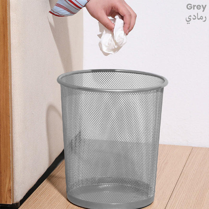 Durable round wire waste bin with open mesh structure for daily use Qatar